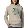 thumbnail image 1 of The World Is Yours Groovy Style Hoodie Women -Image by Shutterstock, Female XX-Large, 1 of 4