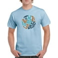 thumbnail image 1 of The World Is Yours Groovy Style T-Shirt Men -Image by Shutterstock, Male Large, 1 of 4