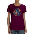 thumbnail image 1 of The World Is Yours Groovy Style T-Shirt Women -Image by Shutterstock, Female XX-Large, 1 of 4