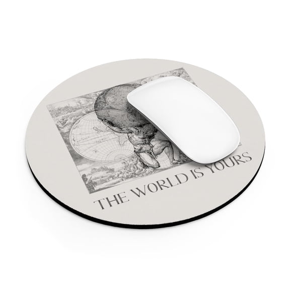 The World Is Yours III | World Map Atlas Mouse Pad - One size, Round