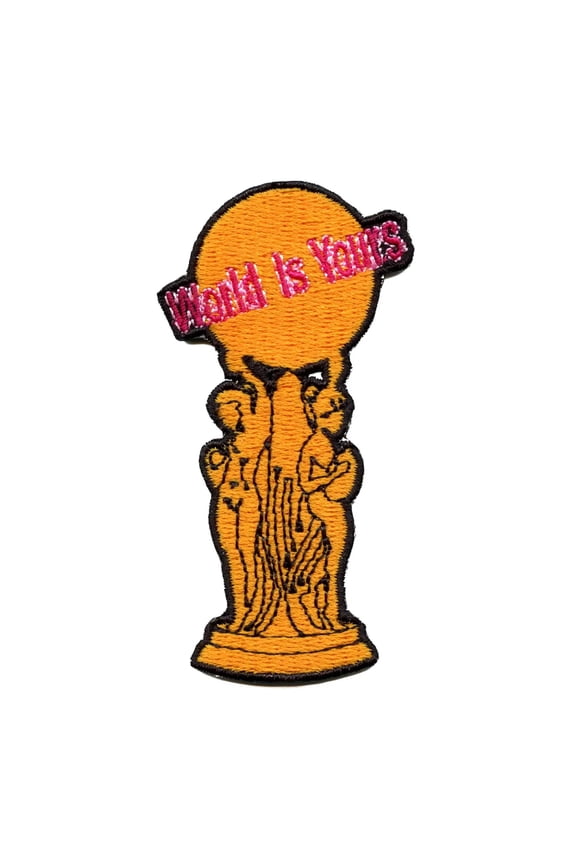 The World Is Yours Statue Patch Classic Iconic Nostalgic Embroidered Iron On