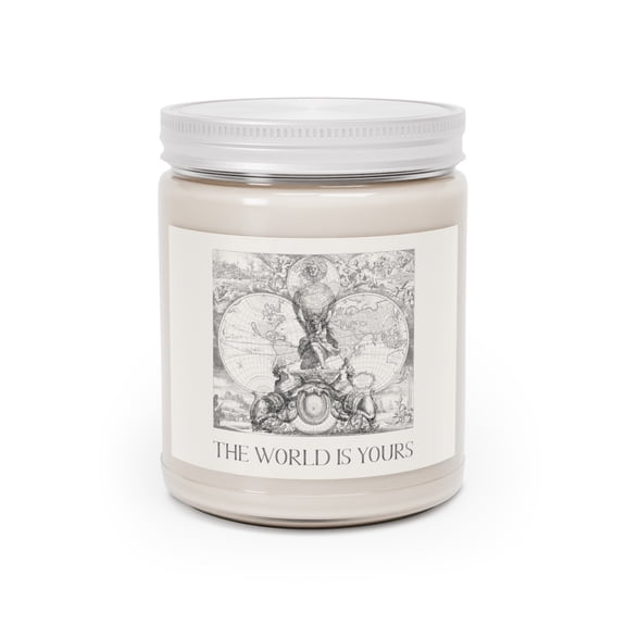 The World Is Yours V | World Map Atlas AffirmationCandle - Comfort Spice, One size