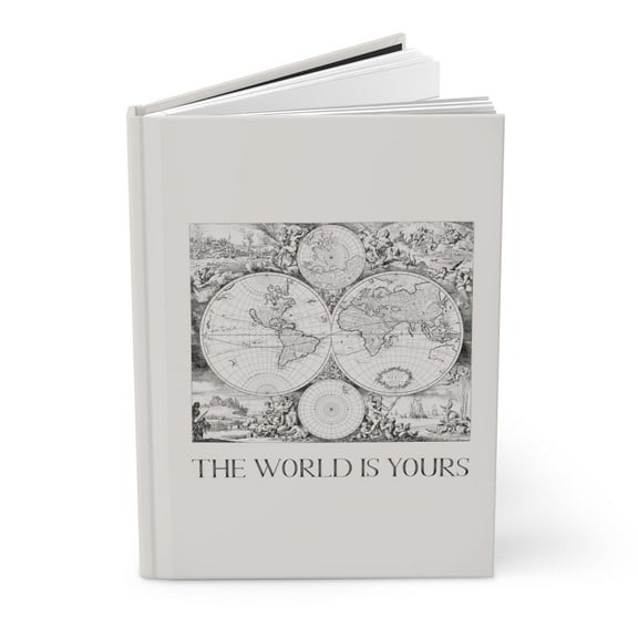 The World Is Yours | World Map Hardcover Executive Notebook - Journal
