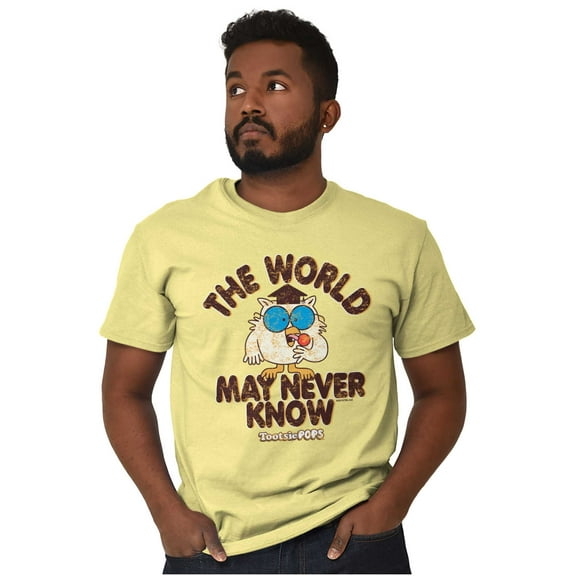 The World May Never Know Tootsie Pop Men's Graphic T Shirt Tees Brisco Brands S