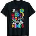 thumbnail image 1 of The World Needs All Kinds of Minds Autism Awareness ASD T-Shirt, 1 of 4