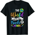 thumbnail image 1 of The World Needs All Kinds of Minds Autism Awareness ASD T-Shirt, 1 of 4