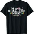 thumbnail image 1 of The World Needs All Kinds of Minds Autism Awareness T-Shirt, 1 of 4