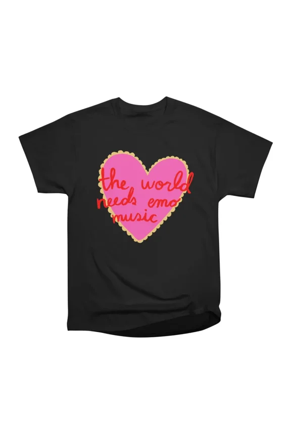 The World Needs More Emo Music T-Shirt Tee Gift For Him Merch For Her Apparel For Friend