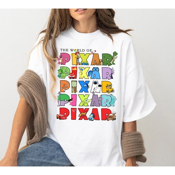 The World Of Pixar Buzz Woody Sulley Mike Nemo Group T-shirt