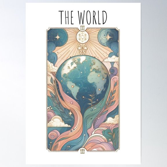 The World Poster Wall Art, Modern Wall Decor For Living Room Bedroom, 8x12 UNFRAMED