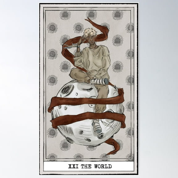 The World Tarot Card Poster Wall Art, Modern Wall Decor For Living Room Bedroom, 8x12 UNFRAMED