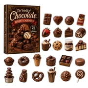 The World of Chocolate Advent Calendar 2026, 24 Acrylic Chocolate Ornaments with Truffles and Bonbons, Decadent Holiday Countdown for Sweet Lovers