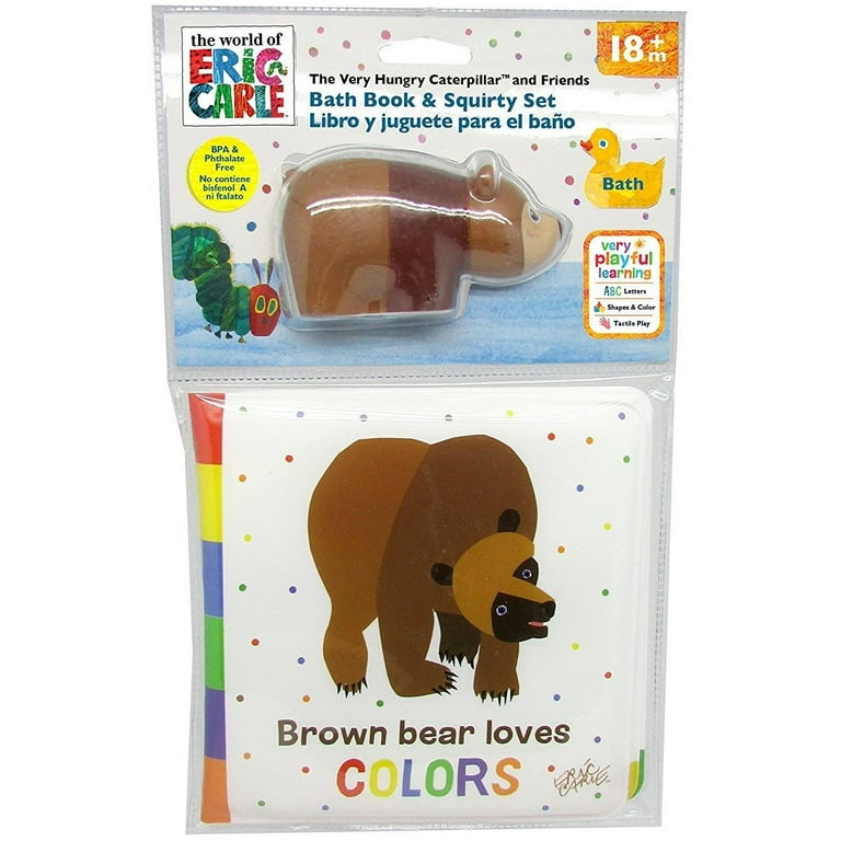 The World of Eric Carle The Very Hungry Caterpillar Friends Brown Bear Bath Book Squirty