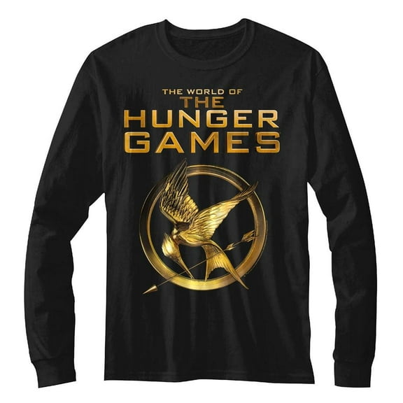 The World of Hunger Games Long Sleeve T Shirt (Black, AdultL)