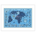 thumbnail image 1 of The World’s Largest Network (Le Plus Grand Réseau du Monde) - France - Vintage Airline Travel Poster by Lucien Boucher c.1964 - Bamboo Fine Art 290gsm Paper (Unframed) 17x22in, 1 of 4