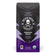 Death Wish Coffee, Organic and Fair Trade Espresso Roast Whole Bean Coffee, 16 oz