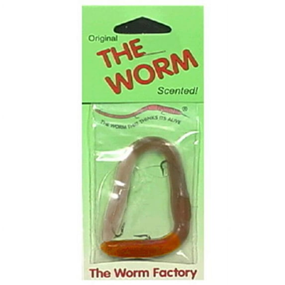 The Worm 6REG-210-05 6 in. Brown & Orange Tail Regular Custom Worm