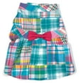thumbnail image 1 of The Worthy Dog Multi Patch Madras Adjustable Pet Dress, 1 of 3