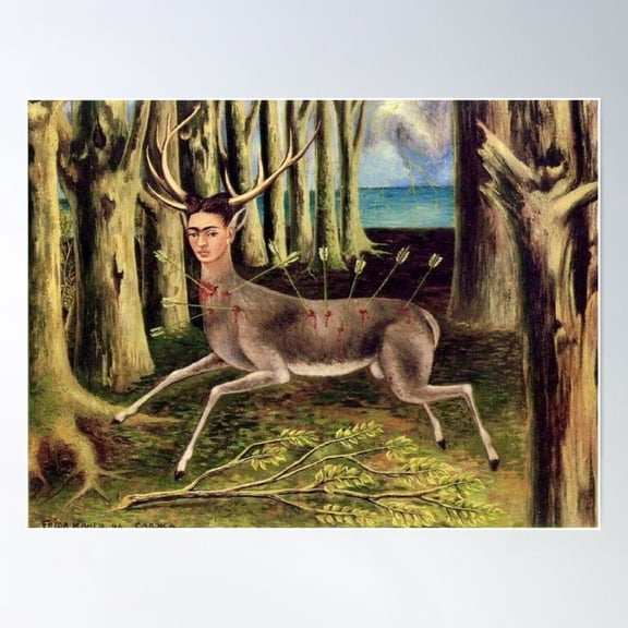 The Wounded Deer By Frida Kahlo Poster Wall Art Modern Wall Decor For Living Room Bedroom