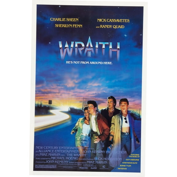 The Wraith Movie Poster Print on Metal Sign 8In x 12In Size: 8x12 Multi-Color Square Adults Posters