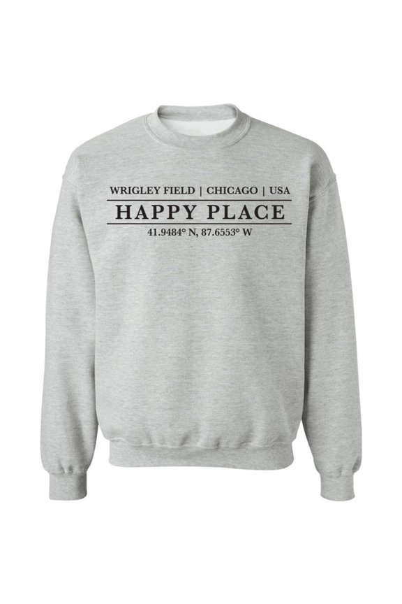 The Wrigley Field Happy Place Crewneck Sweatshirt