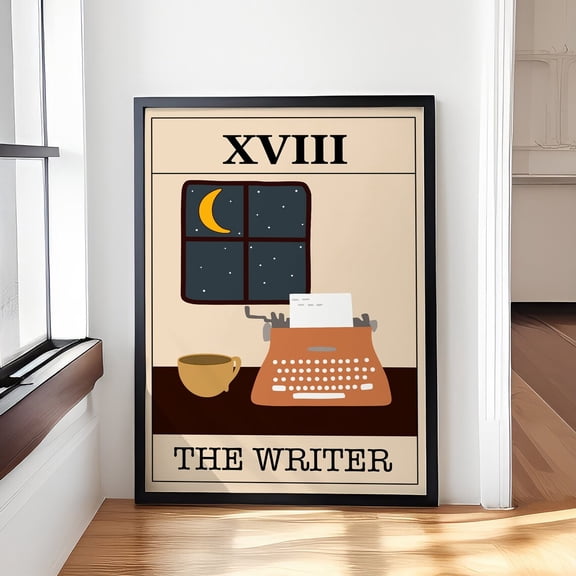 The Writer Poster, Literary Poster, Book Lover Gift, Author Gift, Writer, Literary Art Print Home Decor #1585, 16x24 UNFRAMED
