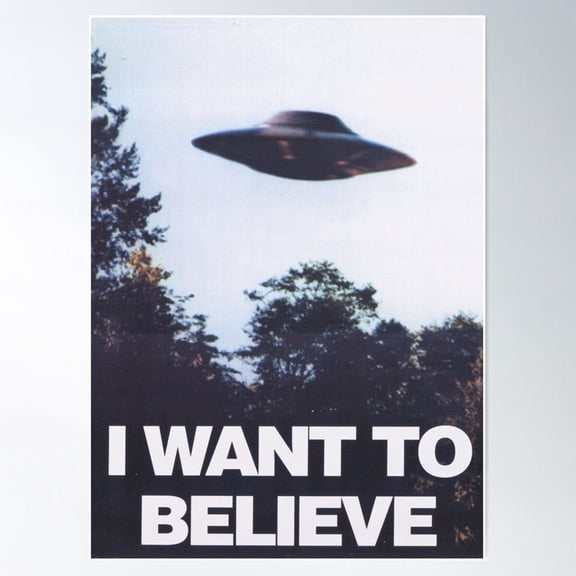 The X-Files I Want To Believe Poster Wall Art, UNFRAMED PAPER POSTER, Home Decor, Vintage Gift, Living Room Dercor
