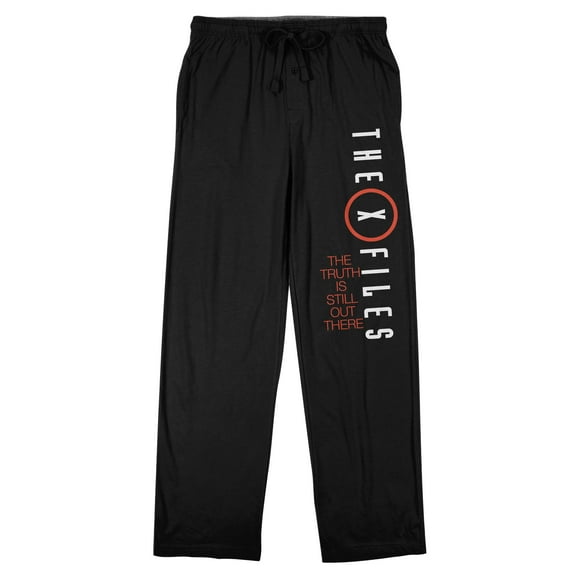 The X-Files Series Logo Men's Black Graphic Sleep Pants-XXL