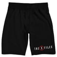 thumbnail image 1 of The X-Files Title Logo Men's Black Graphic Lounge Shorts, 1 of 5