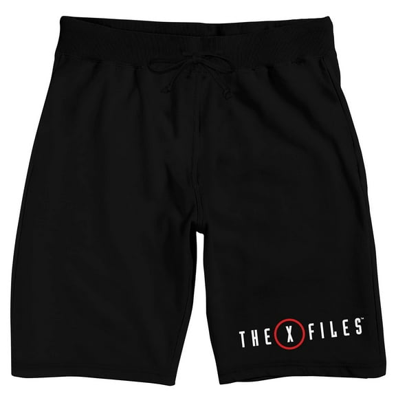 The X-Files Title Logo Men's Black Graphic Lounge Shorts