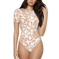 thumbnail image 1 of The Xecao Simple Fruit Women's Crew Neck Body Suit, a short-sleeved bodysuit and basic swimsuit, both comfort and style for dating and daily life, 1 of 9