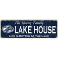 thumbnail image 1 of The YOUNG Family Lake House Sign 8x24 Metal Fishing Cabin Decor 108240101031, 1 of 1