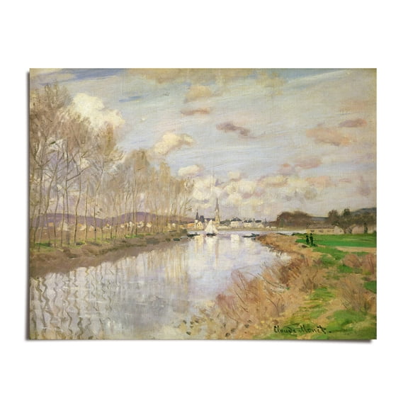 The Yacht At Argenteuil, 1875 Oil On Canvas - Claude Monet - 12x16 - Wall Art Print - UNFRAMED