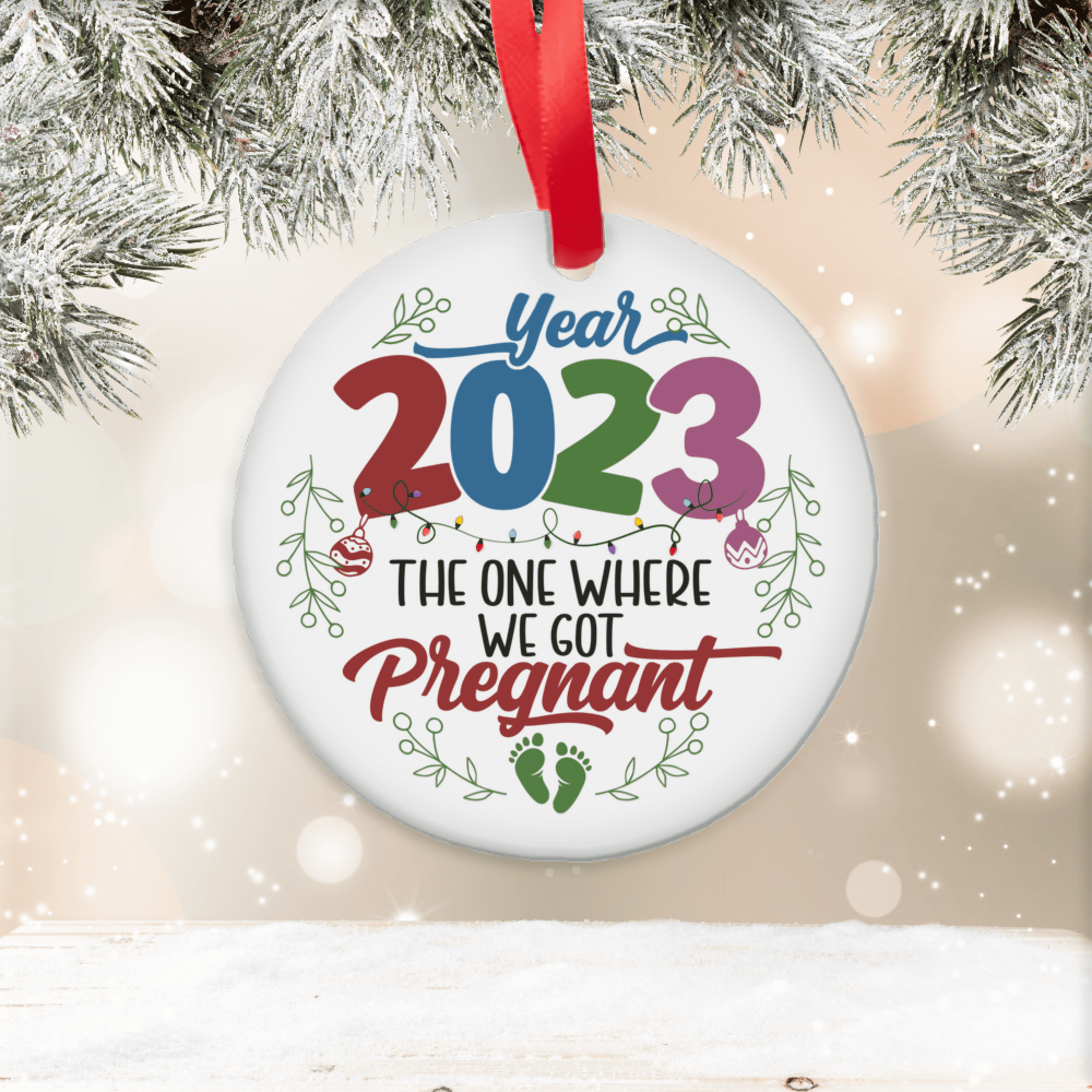The Year We Got Pregnant Ornament, 2023 Pregnancy Year Ornament
