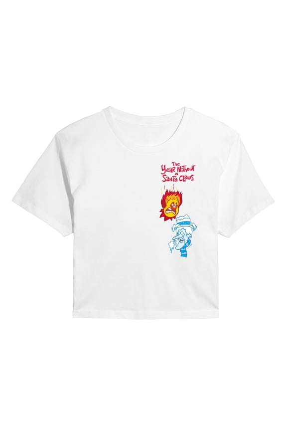 - Heat Miser Cold Miser - Juniors Cropped Graphic T-Shirt