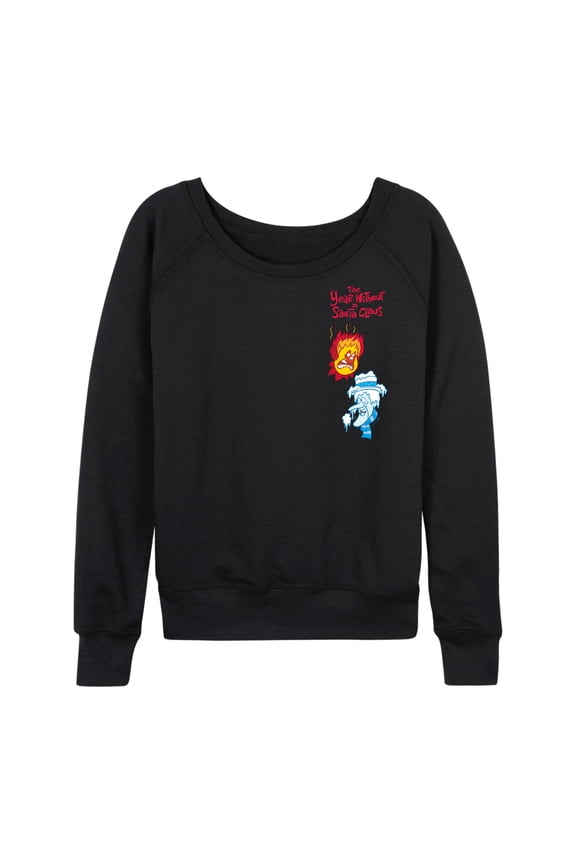- Heat Miser Cold Miser - Women's French Terry Long Sleeve Graphic T-Shirt