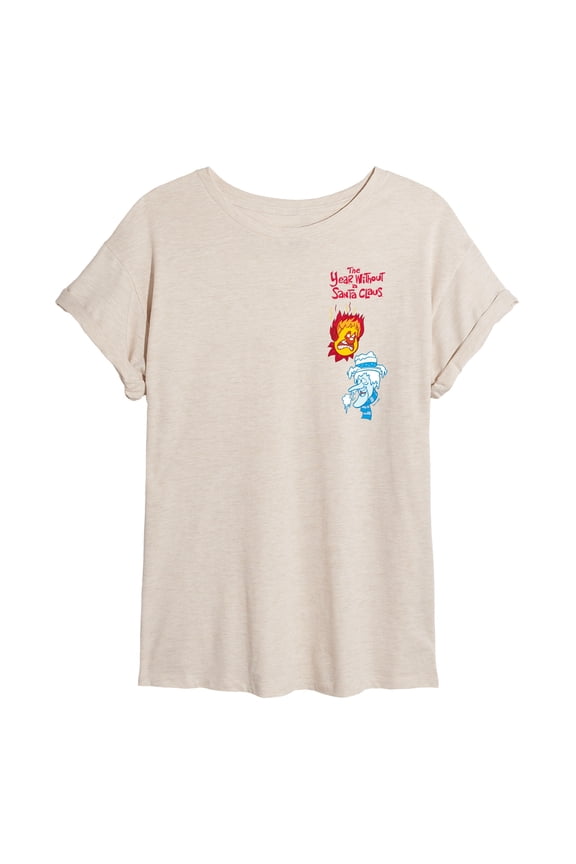 - Heat Miser Cold Miser - Women's Oversized Graphic T-Shirt