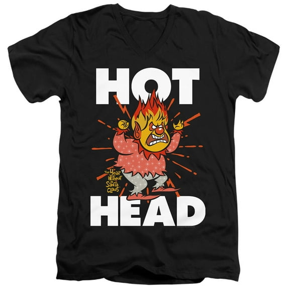 The Year Without A Santa Claus - Hot Head - Slim Fit V Neck Shirt - Medium