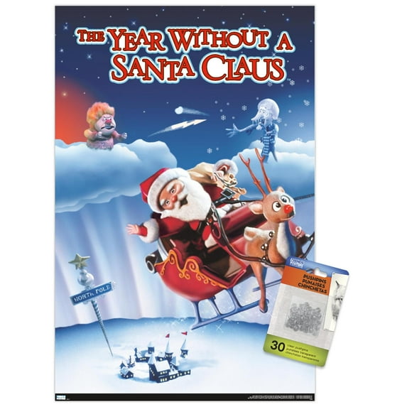 The Year Without A Santa Claus - One Sheet Wall Poster with Pushpins, 14.725" x 22.375"