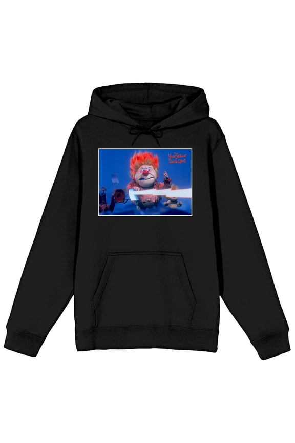 The Year Without Santa Claus Heat Miser Screenshot Men's Black Graphic Hoodie-3XL