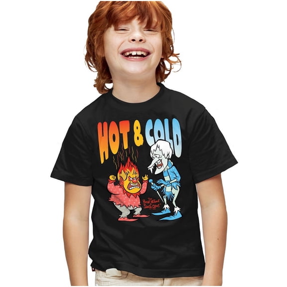 The Year Without Santa Claus Hot and Cold Kids T Shirt for Youth Boys and Girls, Black, Small