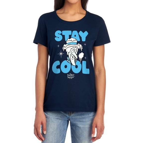 The Year Without Santa Claus Stay Cool Women's T Shirt, Navy, Large