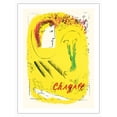 thumbnail image 1 of The Yellow Background (Le Fond Jaune) - Vintage Art Exhibition Poster by Marc Chagall c.1969 - Bamboo Fine Art 290gsm Paper Print (Unframed) 24x32in, 1 of 4