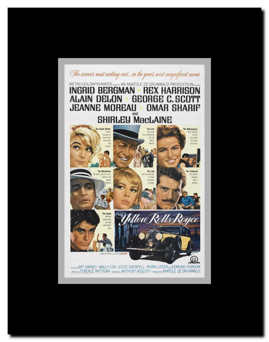 The Yellow Rolls-Royce Framed Movie Poster