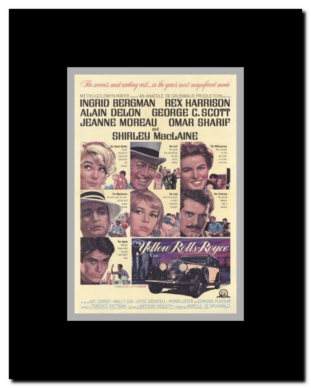 The Yellow Rolls Royce Framed Movie Poster
