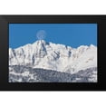 thumbnail image 1 of The Yellowstone Collection 18x13 Black Modern Framed Museum Art Print Titled - The Moon over Electric Peak, Yellowstone National Park, 1 of 4