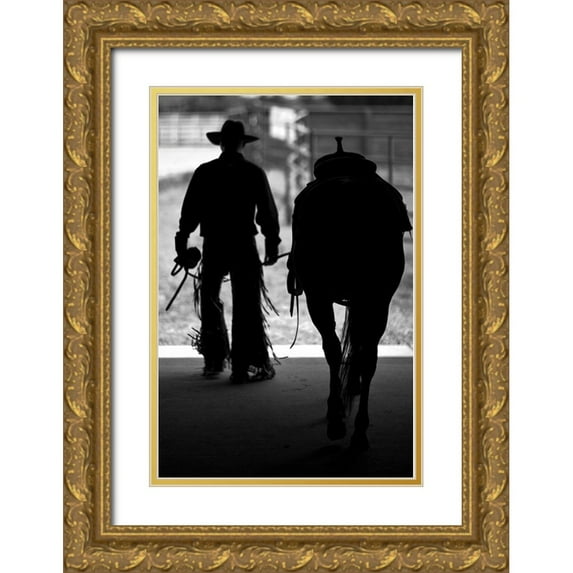 The Yellowstone Collection 23x32 Gold Ornate Wood Framed with Double Matting Museum Art Print Titled - Time to go