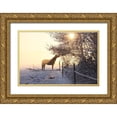 thumbnail image 1 of The Yellowstone Collection 24x17 Gold Ornate Wood Framed with Double Matting Museum Art Print Titled - Winter Treat, 1 of 4