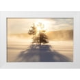 thumbnail image 1 of The Yellowstone Collection 24x17 White Modern Wood Framed Museum Art Print Titled - Sunrise near Terrace Spring, Yellowstone National Park, 1 of 4