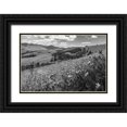thumbnail image 1 of The Yellowstone Collection 32x23 Black Ornate Wood Framed with Double Matting Museum Art Print Titled - Wildflowers in Lamar Valley, Yellowstone National Park, 1 of 4